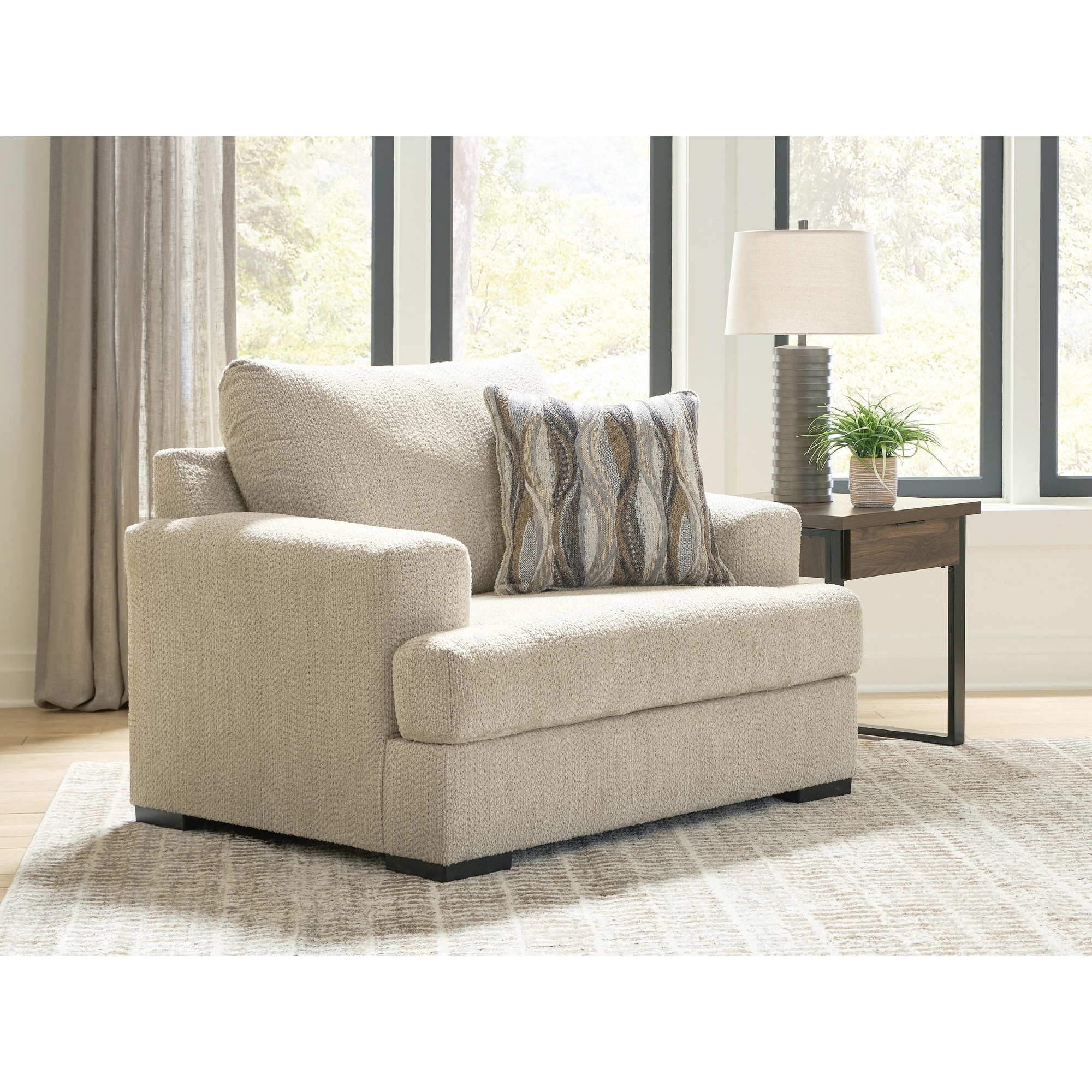 Signature Design by Ashley Jasmine Grove Oatmeal Oversized Chair - 52"W x 41"D x 39"H