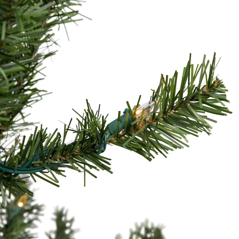 3' Medium Canadian Pine Artificial Christmas Tree Multicolor Lights - 3 Foot