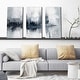 preview thumbnail 3 of 3, "Indigo Harbor Lights" by Nan 2 3 Piece Set on Canvas