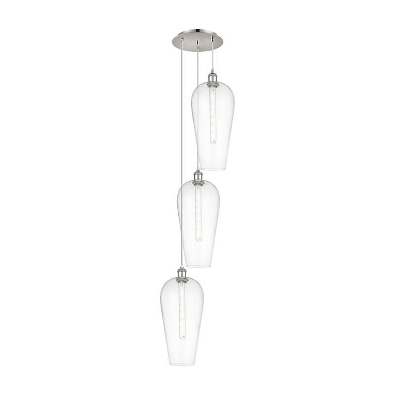 Innovations Lighting Endless Possibilities Ballston - Chelsea - 3 Light 15" Cord Hung Multi Pendant - Clear/Polished Nickel