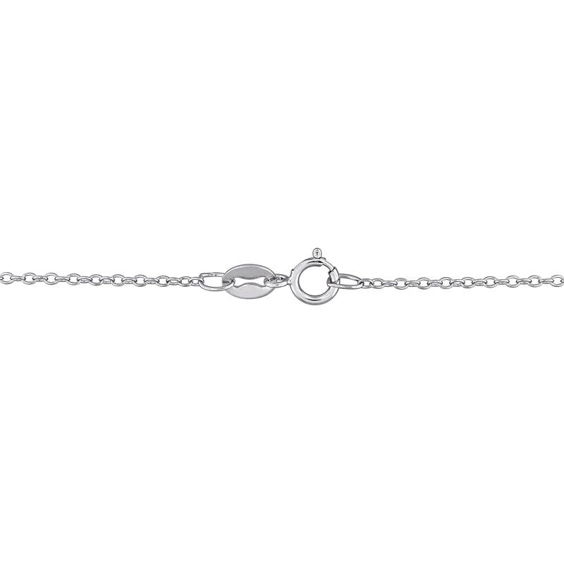 Miadora 1/6ct TGW Sky Blue Topaz Necklace with Chain in Sterling Silver