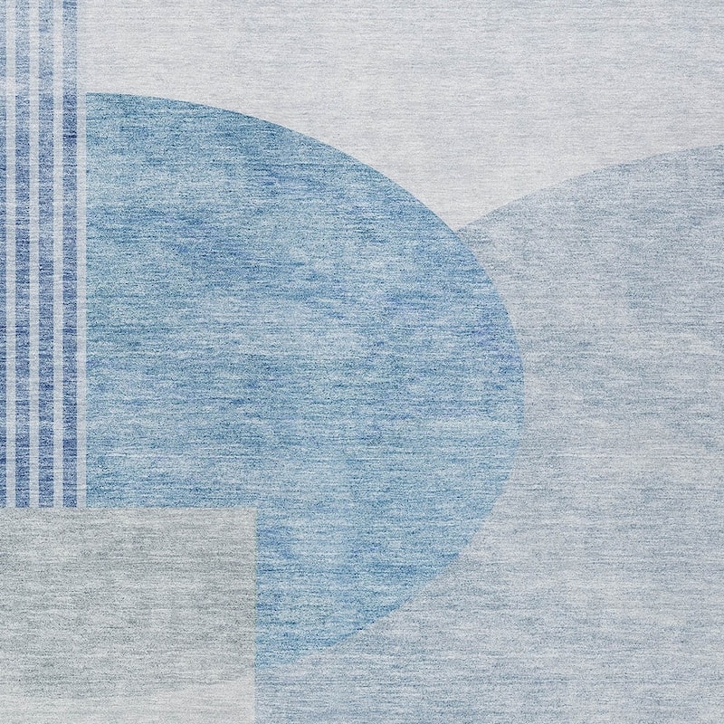 HomeRoots Geometric Transitional Rectangle Outdoor Rug