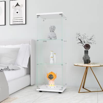 Glass Display Curio Cabinets for Living Room, Bedroom, Office