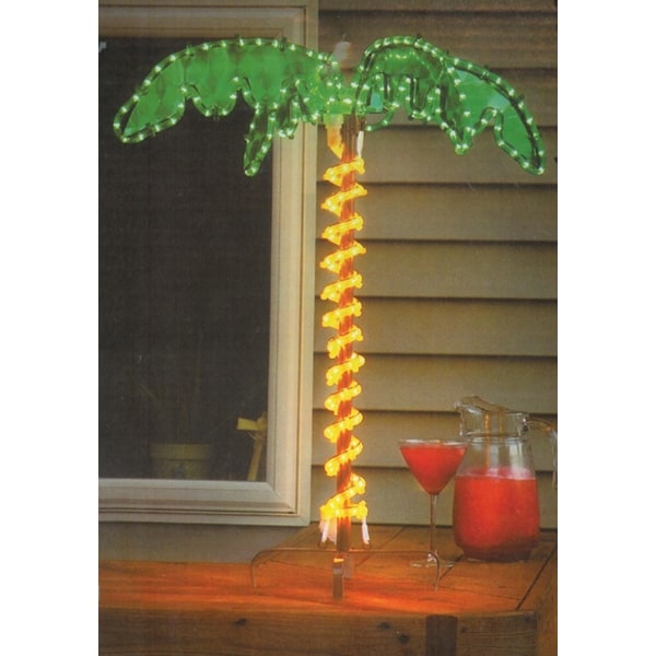 30 tropical lighted holographic rope light outdoor palm tree yard decoration - Hologram Outdoor Christmas Decorations 30 tropical lighted holographic rope light outdoor palm tree yard decoration - Hologram Outdoor Christmas Decorations