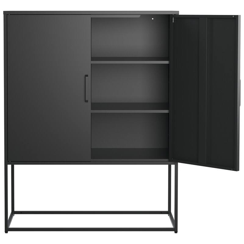Modern Steel Storage Cabinet,Heavy Duty Buffet Sideboard with Adjustable Shelves
