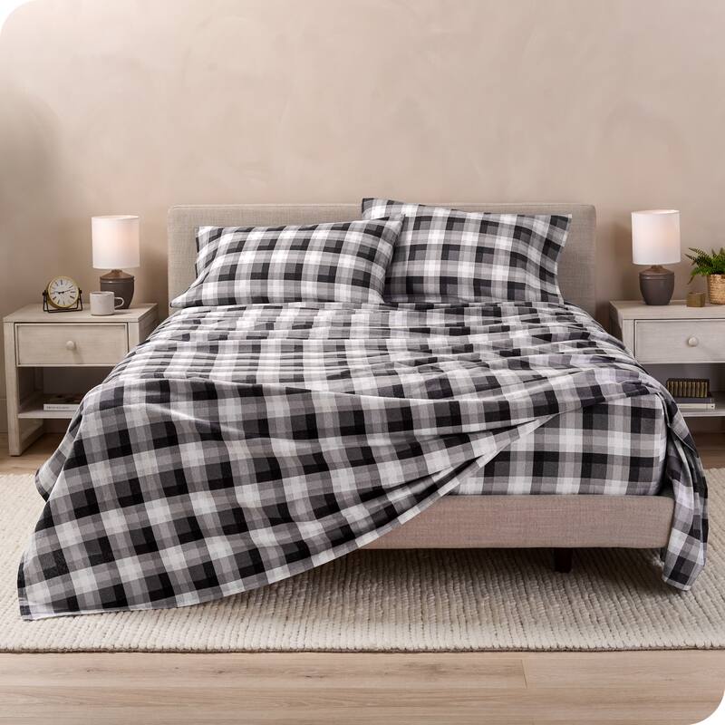 Bare Home Cotton Flannel Sheet Set - Velvety Soft Heavyweight