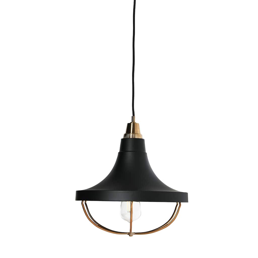 Robert Stevenson Lighting Presley - Caged Trumpet Ceiling Light - 13.0"L x 13.0"W x 14.0"H