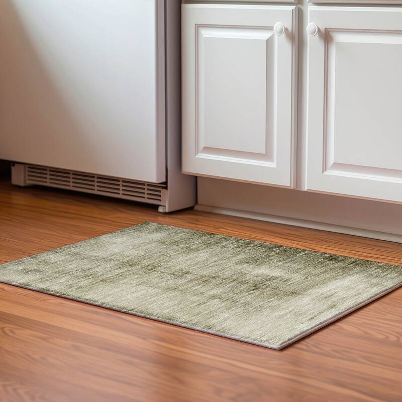 Premium Washable Super Soft Solid Ombre Mayfield Rug - Khaki - 1'8" x 2'6"