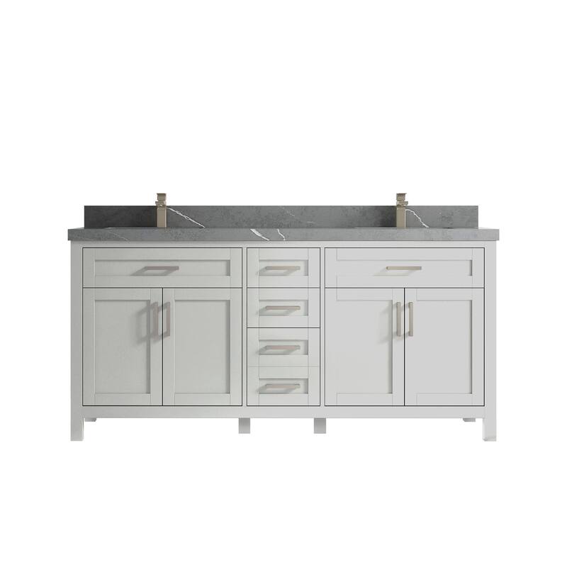 Willow Collections 72 in. W x 22 in. D Cambridge Double Sink Bathroom Vanity with Countertop