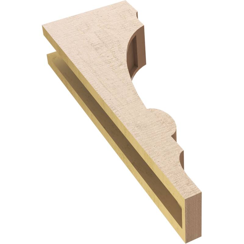 Series 2 Thin Diane Rough Cedar Woodgrain TimberThane Corbel, Primed Tan