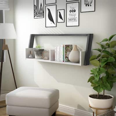 Isabelle Mid-century Modern 2-Shelf Wall-mounted Console by Furniture of America
