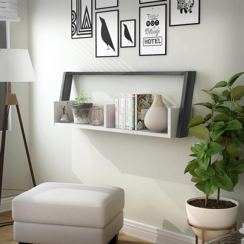 Isabelle Mid-century Modern 2-Shelf Wall-mounted Console by Furniture of America