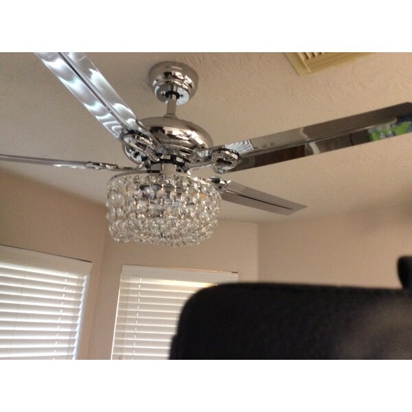 Shop Silver Orchid Campbell 49 Inch Chrome Lighted Ceiling Fan