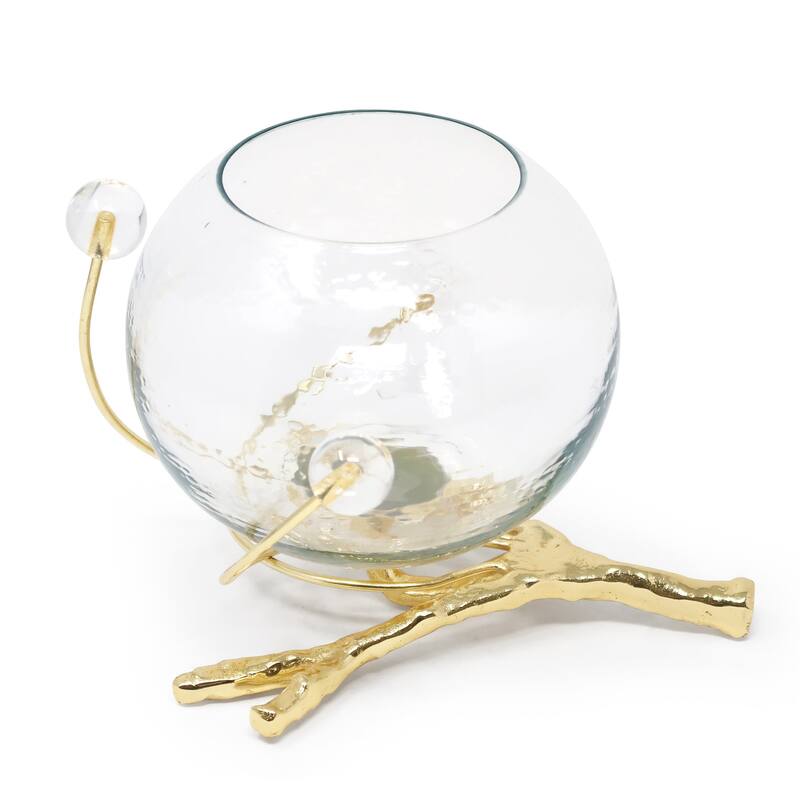 Bowl Branch Centerpiece with Ball Design - Gold/Clear Ball - 1 Bowl