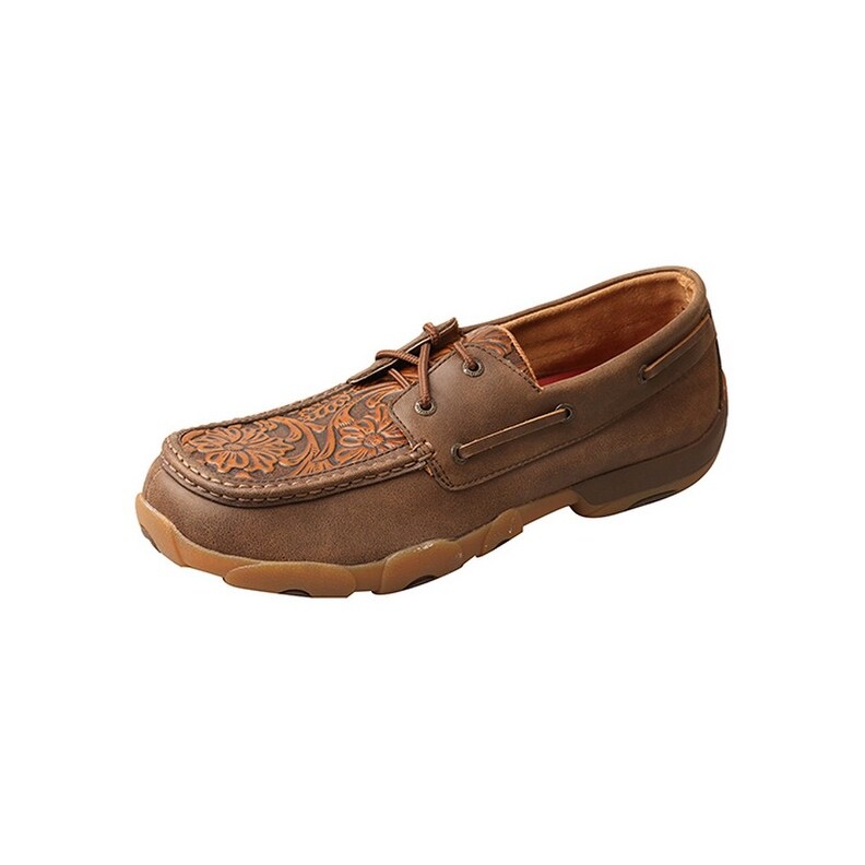 Shop Twisted X Casual Shoes Mens Mocs Rubber Sole Tooled Tan Tawny