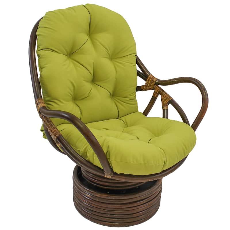 48-inch by 24-inch Twill Indoor Seat/Back Rocker Cushion (Cushion Only) - 48 x 24 - Mojito Lime
