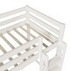 preview thumbnail 10 of 18, White Twin Loft Bed with Wardrobe & Ladder for Kids