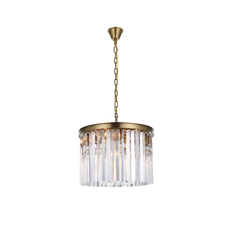 Indigo Home round crystal chandelier in satin gold - 20