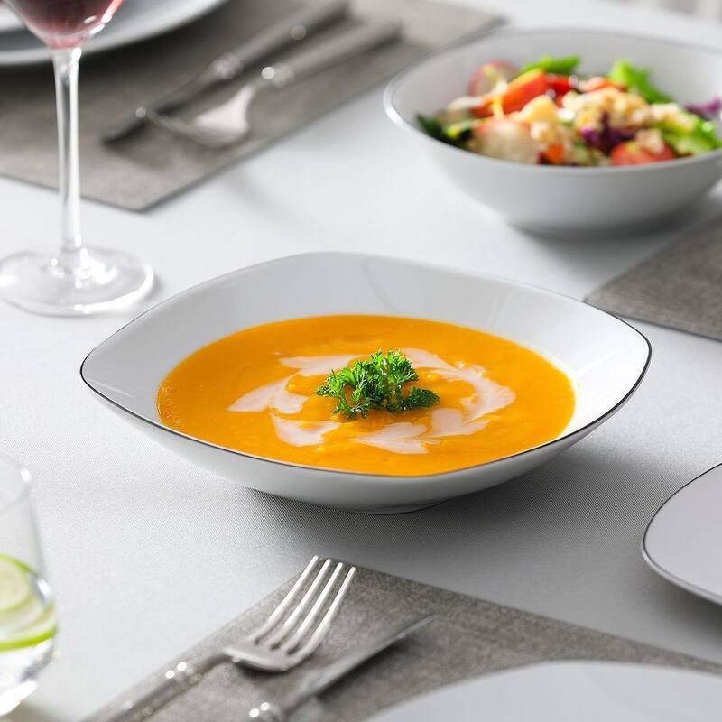 MALACASA Elisa Basic Porcelain Dinnerware Set (Service for 6)
