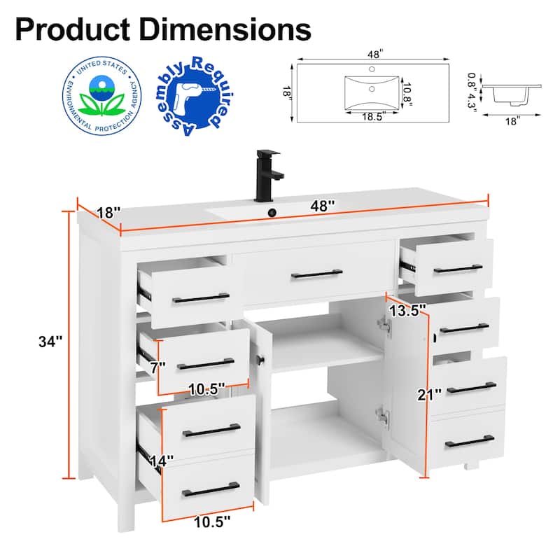 Sink Bathroom Vanity with Counter top Set