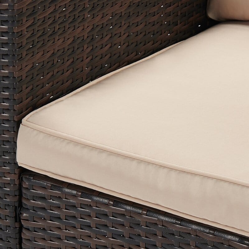 5-piece Wicker Patio Conversation Furniture Set