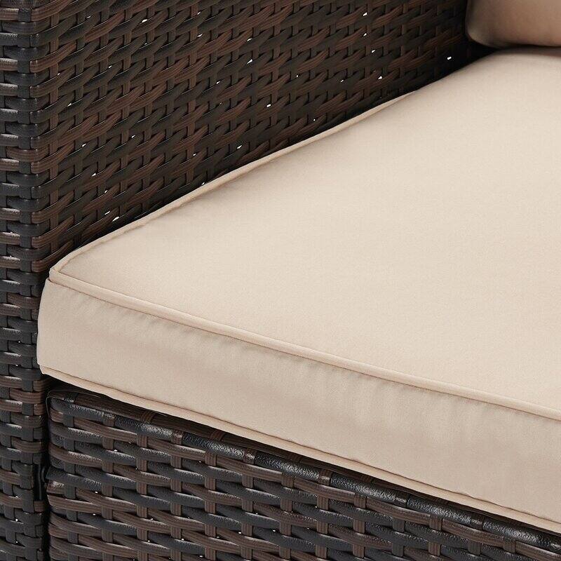 6-Piece Wicker Outdoor Patio Conversation Set