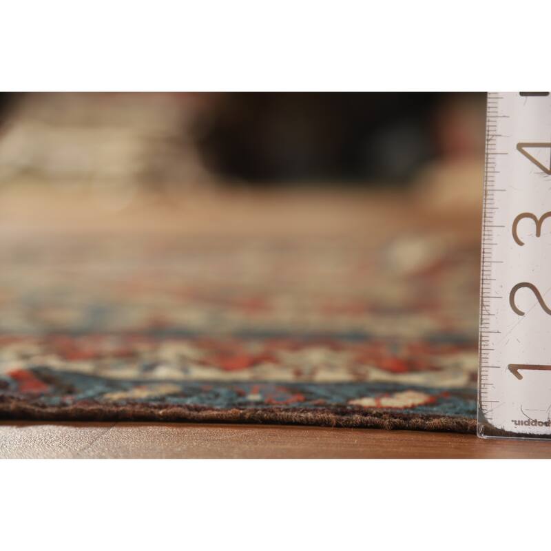 Hand Knotted Oriental 100% Wool Carpet Traditional Tribal Navy Blue & Blues Kazak Area Rug - 8' 6'' X 3' 8''