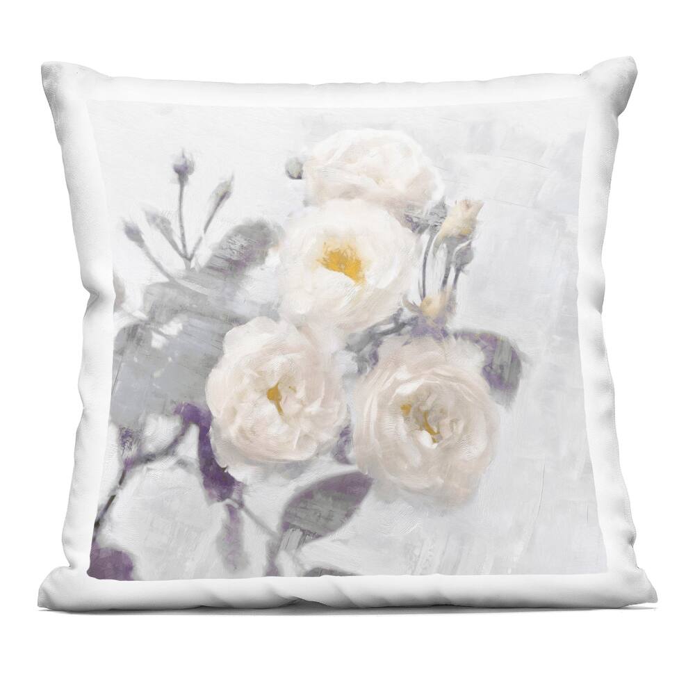 Stupell Bundle of White Blooms Decorative Printed Throw Pillow Design by Emily Ford