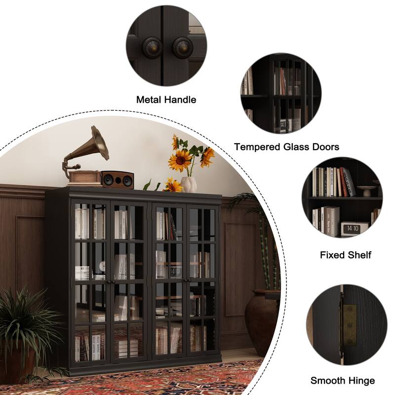 Contemporary Elegance and Versatile Sideboard Bookshelf Bookcase