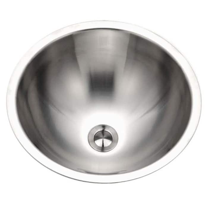 Houzer Opus 16-3/4" 18-Gauge Stainless Steel Undermount Bathroom Sink