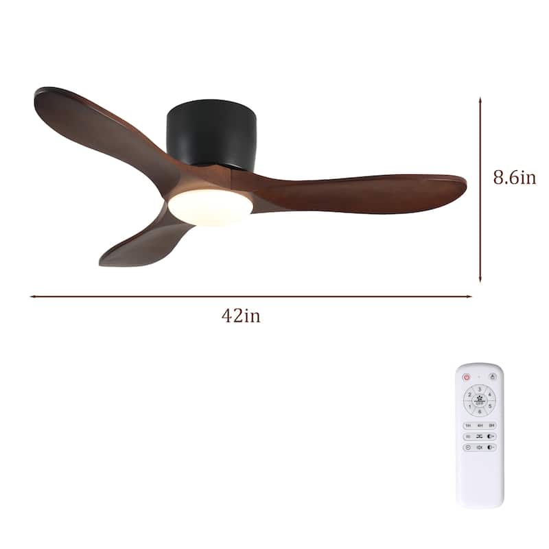 42-inch Ceiling Fan with Light and Remote Control, Reversible DC Motor