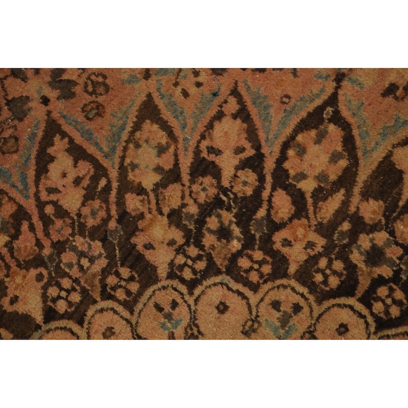 Hand Knotted Oriental 100% Wool Carpet Traditional Floral Oranges & Rust Tabriz Area Rug - 12' 10'' X 10' 0''