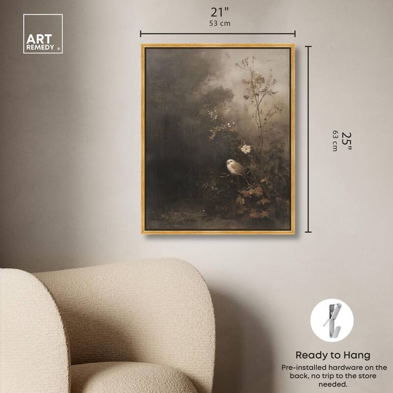 Owl in the Shadows II Canvas by Art Remedy