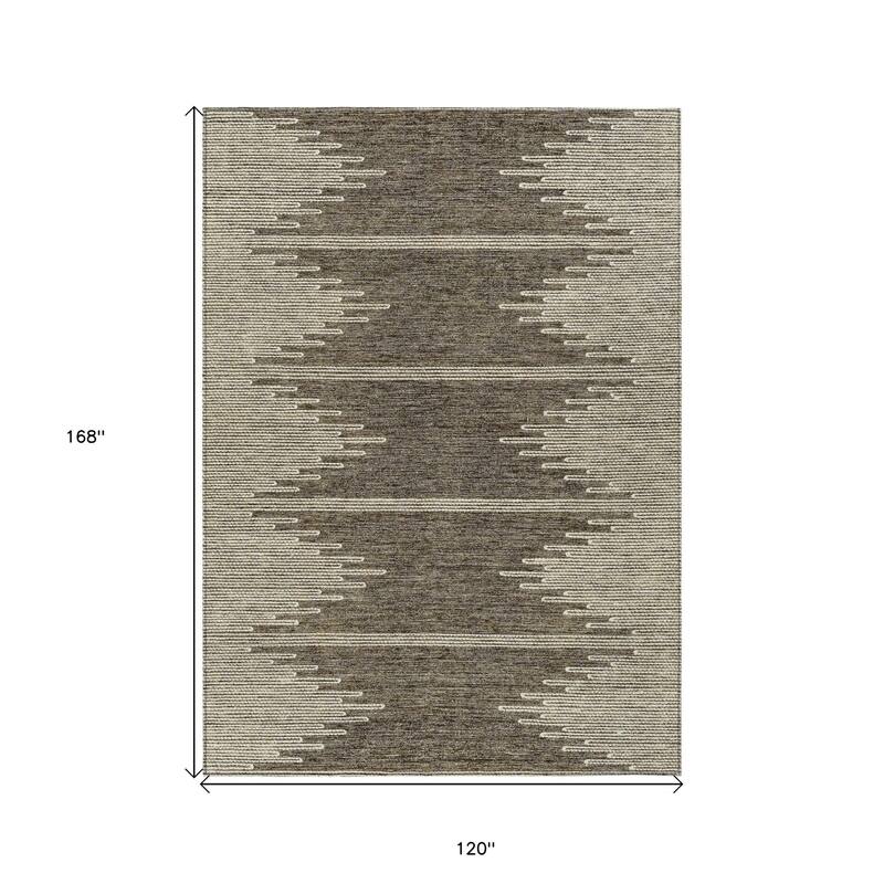 HomeRoots Abstract Transitional Rectangle Outdoor Rug