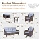preview thumbnail 35 of 91, Outdoor Patio Furniture Set Brown Wicker Patio Conversation Seating Sets