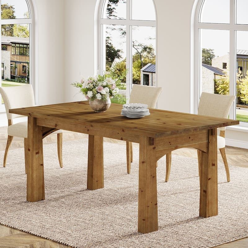 63-Inch Solid Wood Dining Table