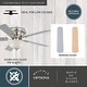 preview thumbnail 4 of 10, Expo 42 in. Satin Nickel Low Profile Flush Mount Ceiling Fan with Reversible Maple-Silver Blades, LED Light Kit and Pull Chain
