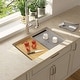 preview thumbnail 5 of 19, Lordear 28" Quartz Composite Undermount Workstation Single Bowl Kitchen Sink with Accessories