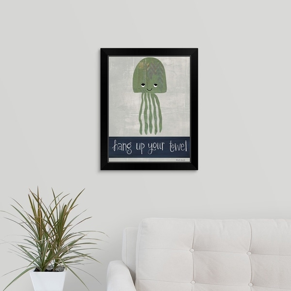 Katie Doucette Economy Framed Print with Standard Black Frame entitled Hang Up Your Towel