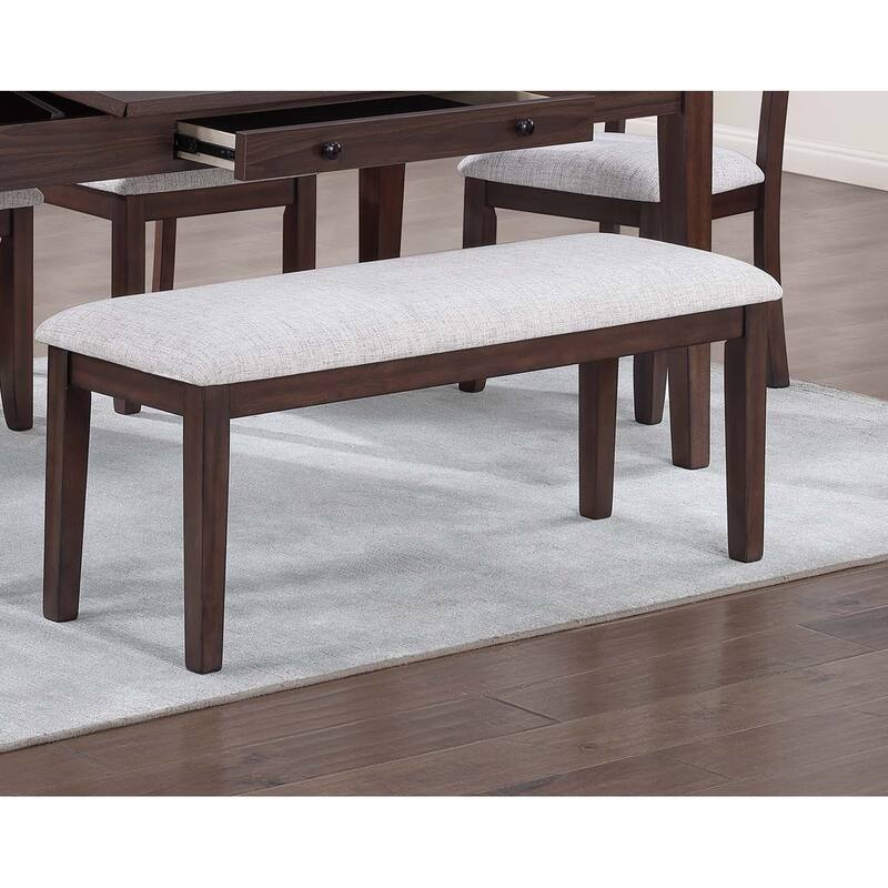 2-Seater Upholstered Dining Bench Modern Classic Cushion Padded Seat Bench for Kitchen Table Dining Room