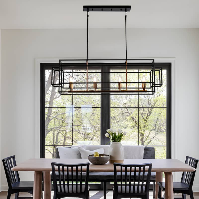 8-Light Kitchen Island Square Rectangle Pendant Lamp Island/Billiard