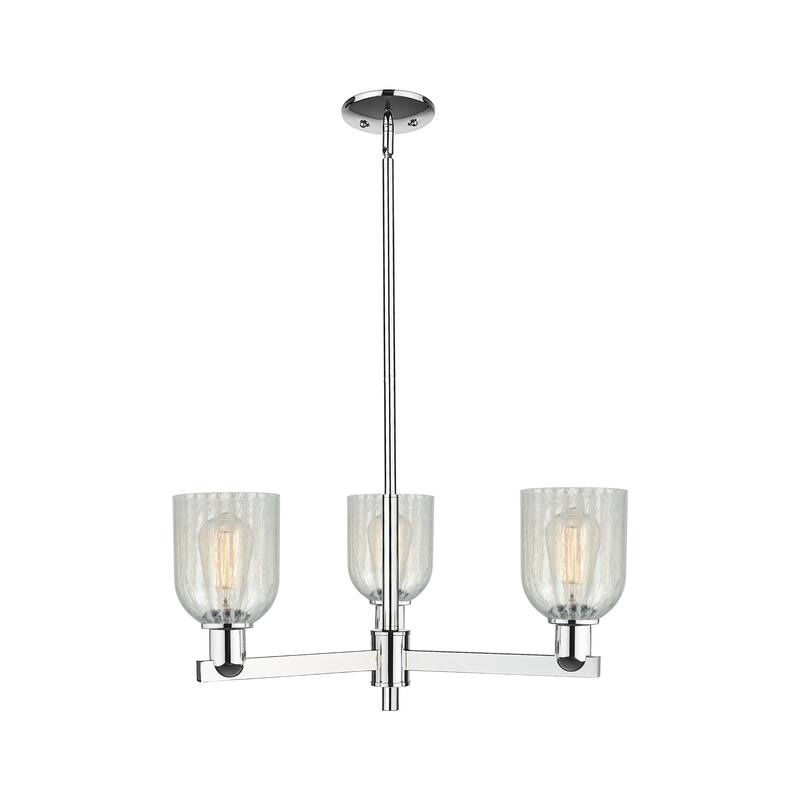 Innovations Lighting Endless Possibilities Arcadia - Caledonia - 3 Light 27" Stem Hung Chandelier with Mouchette Shade - Mouchette/Polished Chrome
