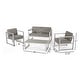 preview thumbnail 23 of 40, Navan Outdoor 4-piece Conversation Set by Christopher Knight Home