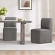preview thumbnail 69 of 89, Spruce & Spring Charlotte Upholstered Dining Chairs with Casters Set of 2 Set of 2 - Grey