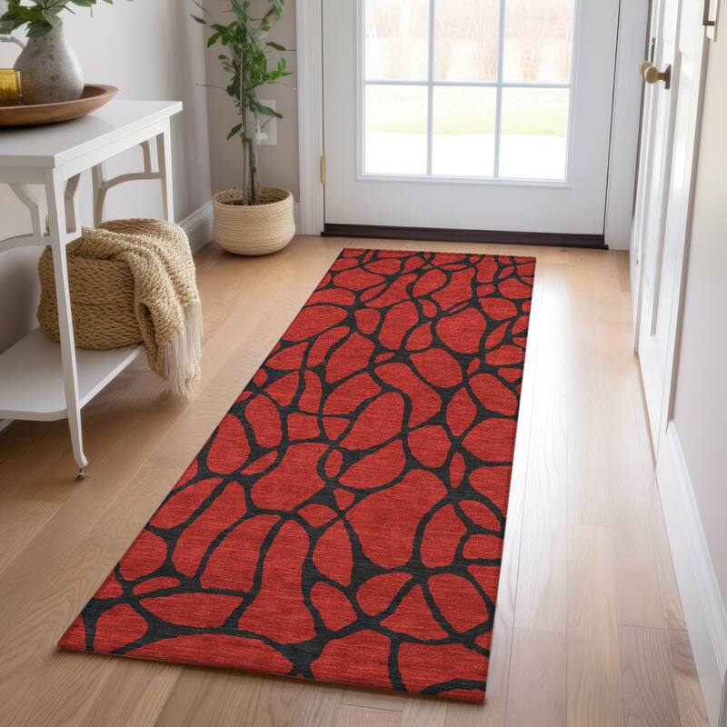 Machine Washable Indoor/ Outdoor Contemporary Chantille Rug