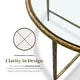 preview thumbnail 4 of 8, 247 Shop At Home Lalia Modern Hammered Metal Round Coffee Table