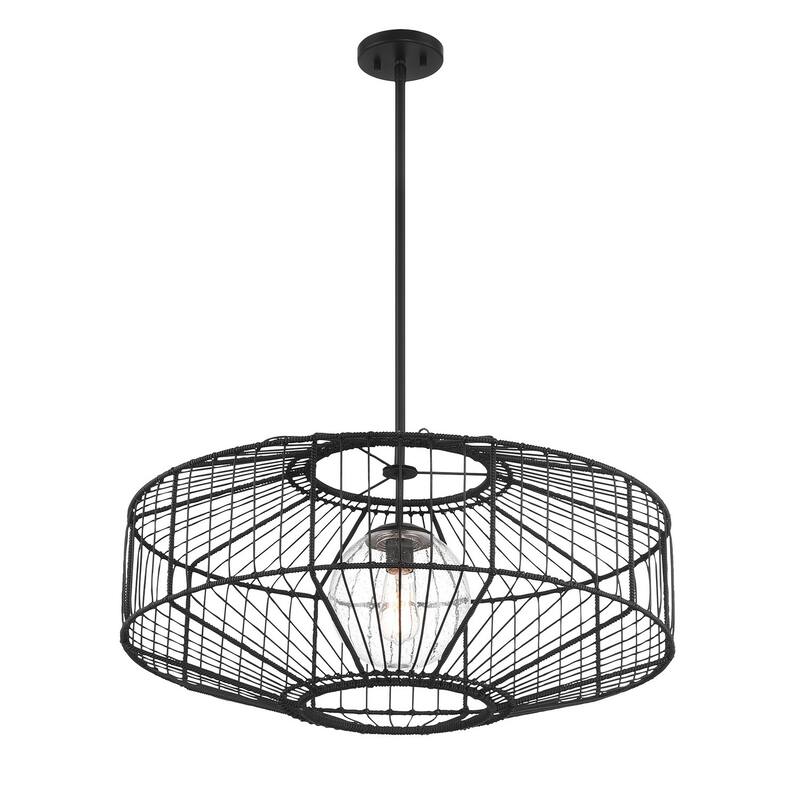 Marcy 1-Light Pendant in Matte Black