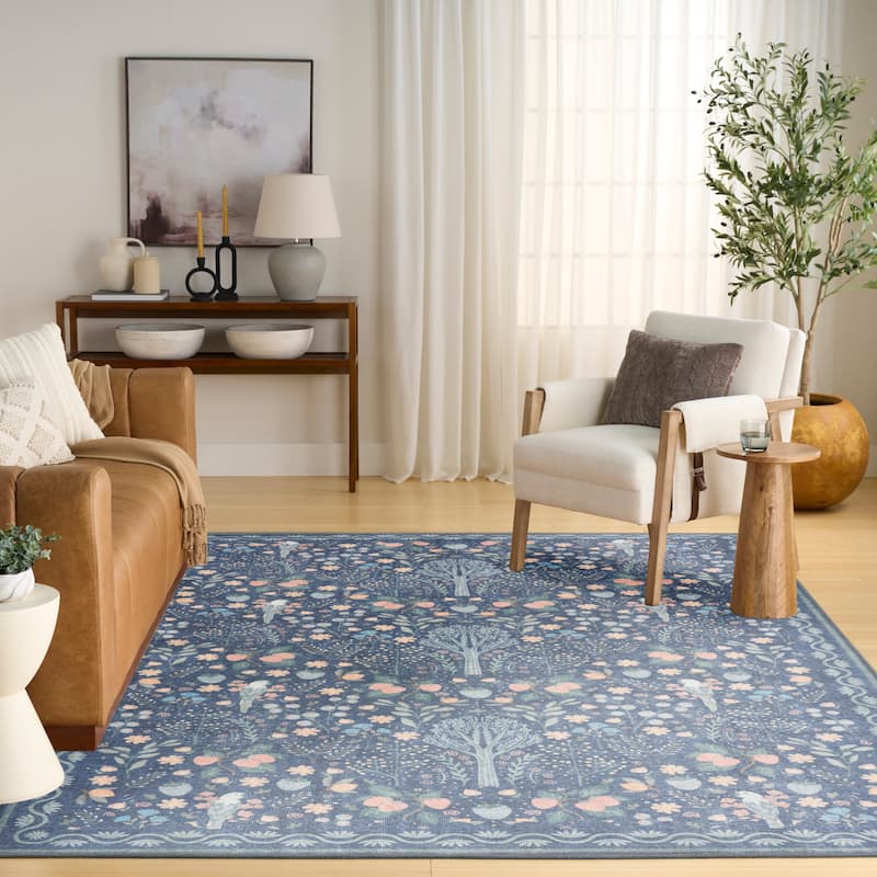 Nourison Botanical Washables Indoor only Chic Floral Area Rug