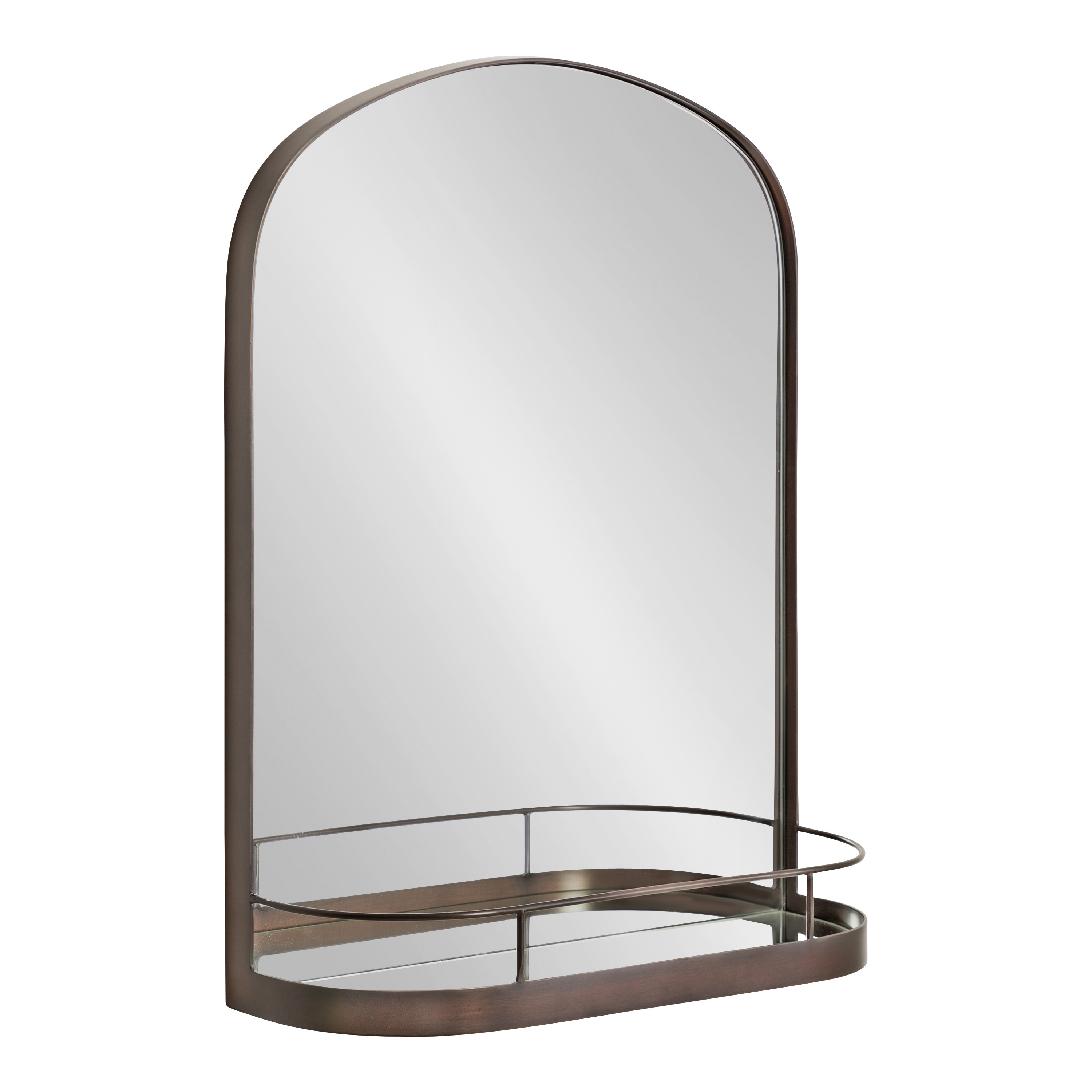 Kate and Laurel Peyson Framed Arch Mirror with Shelf On Sale Bed Bath   Beyond 32834665