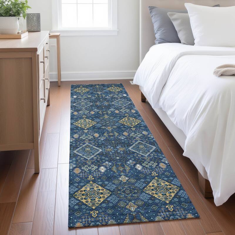 Machine Washable Indoor/ Outdoor Global Bidunga Chantille Rug